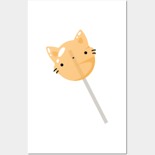 Cat lollipop Posters and Art